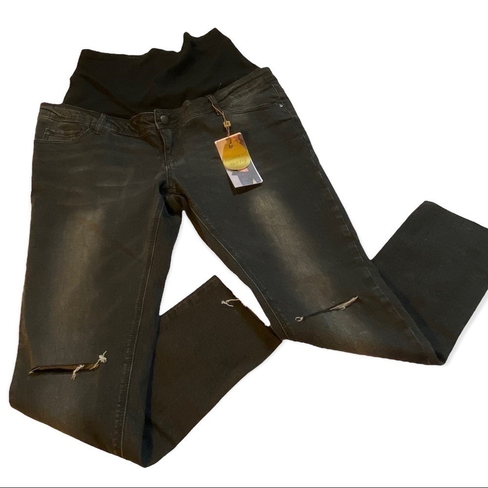 Convertible Maternity Jeans Skinny Forever Fit by Reform Jeans NWT Black Size 10